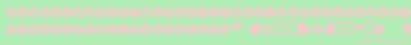 Christbaumkugeln Font – Pink Fonts on Green Background