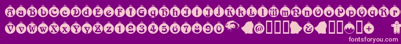 Christbaumkugeln Font – Pink Fonts on Purple Background