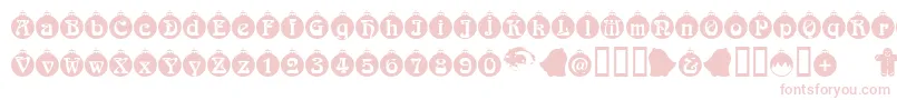 Christbaumkugeln Font – Pink Fonts on White Background