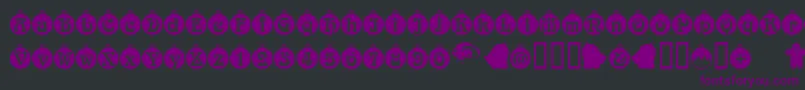 Christbaumkugeln Font – Purple Fonts on Black Background