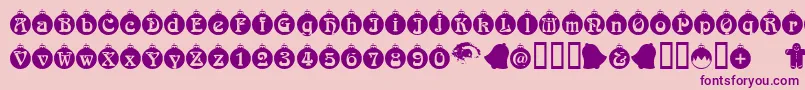 Christbaumkugeln Font – Purple Fonts on Pink Background