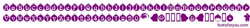 Шрифт Christbaumkugeln – фиолетовые шрифты