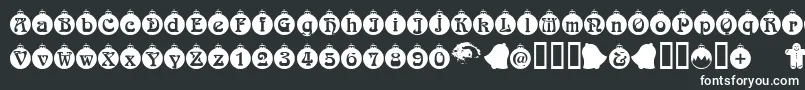 Christbaumkugeln Font – White Fonts on Black Background