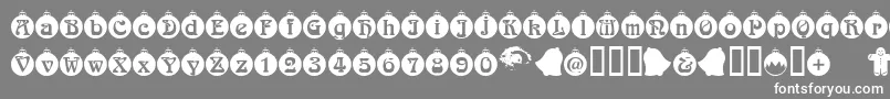 fuente Christbaumkugeln – Fuentes Blancas Sobre Fondo Gris