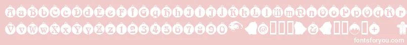 Christbaumkugeln Font – White Fonts on Pink Background