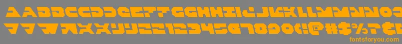 Triggermanleft Font – Orange Fonts on Gray Background