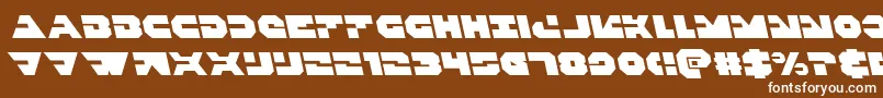Triggermanleft Font – White Fonts on Brown Background