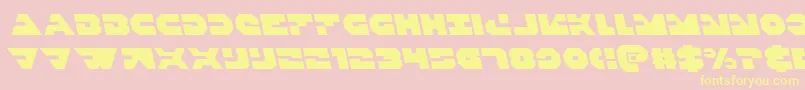 Triggermanleft Font – Yellow Fonts on Pink Background