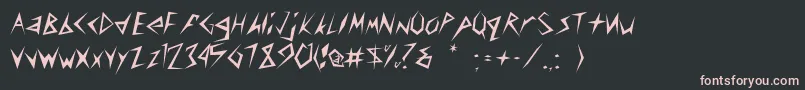 Tigrus Font – Pink Fonts on Black Background