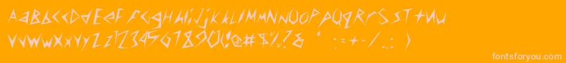Tigrus Font – Pink Fonts on Orange Background