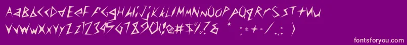 Tigrus Font – Pink Fonts on Purple Background