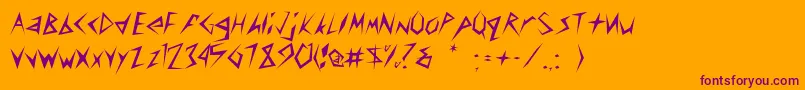 Tigrus Font – Purple Fonts on Orange Background