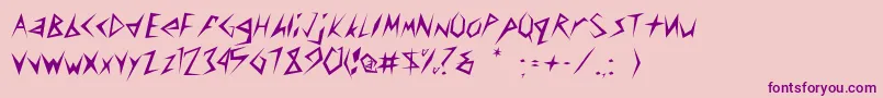 Tigrus Font – Purple Fonts on Pink Background