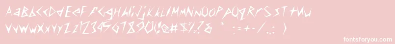 Tigrus Font – White Fonts on Pink Background