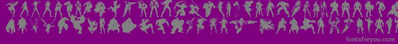 Heroesassembledings Font – Gray Fonts on Purple Background