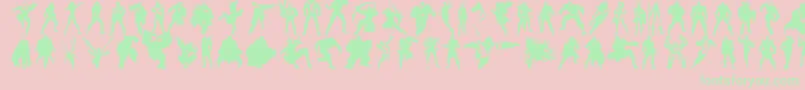 Heroesassembledings Font – Green Fonts on Pink Background