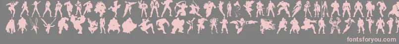 Heroesassembledings Font – Pink Fonts on Gray Background