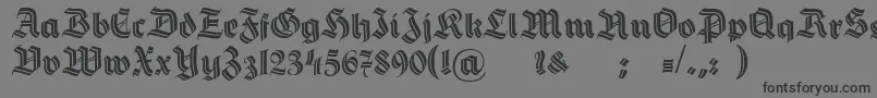 Шрифт HermannGotischDecoc – чёрные шрифты на сером фоне