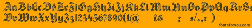HermannGotischDecoc Font – Black Fonts on Orange Background