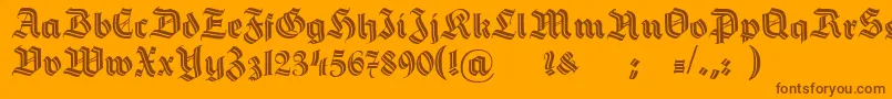HermannGotischDecoc Font – Brown Fonts on Orange Background