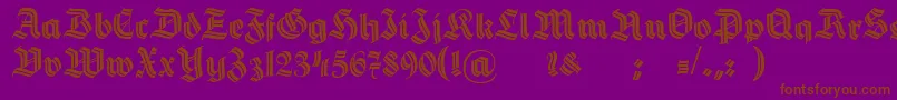 HermannGotischDecoc Font – Brown Fonts on Purple Background