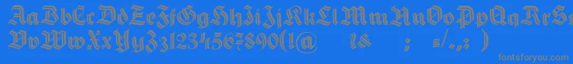 HermannGotischDecoc Font – Gray Fonts on Blue Background