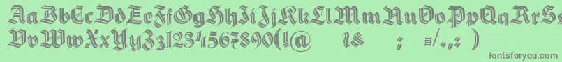 HermannGotischDecoc Font – Gray Fonts on Green Background