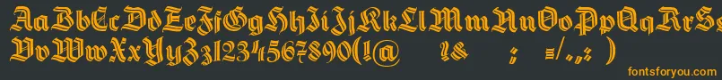 Шрифт HermannGotischDecoc – оранжевые шрифты на чёрном фоне