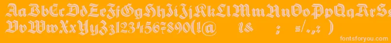 Шрифт HermannGotischDecoc – розовые шрифты на оранжевом фоне