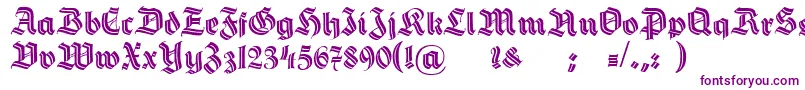 HermannGotischDecoc Font – Purple Fonts on White Background