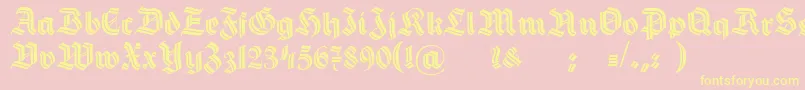 HermannGotischDecoc Font – Yellow Fonts on Pink Background