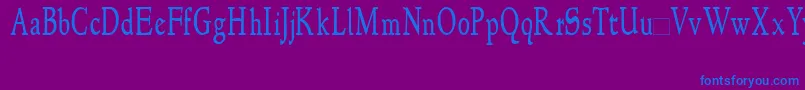 Newstylecondensed Font – Blue Fonts on Purple Background