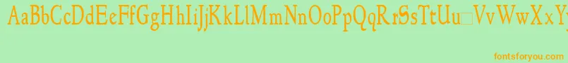 Newstylecondensed Font – Orange Fonts on Green Background