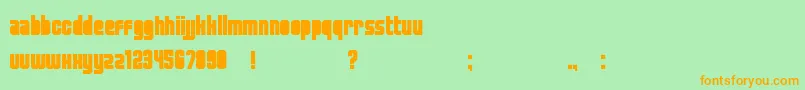 Released Font – Orange Fonts on Green Background