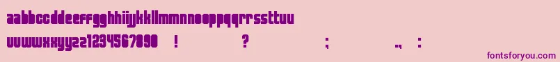 Released Font – Purple Fonts on Pink Background