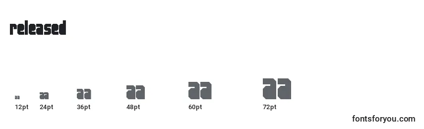 Released Font Sizes