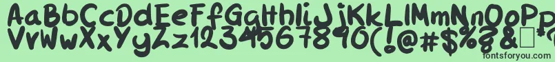 Jlee Font – Black Fonts on Green Background