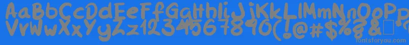 Jlee Font – Gray Fonts on Blue Background