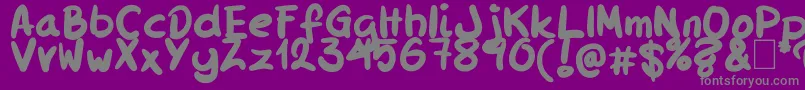 Jlee Font – Gray Fonts on Purple Background