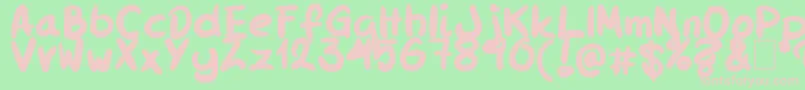 Jlee Font – Pink Fonts on Green Background