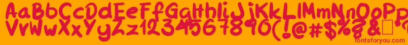 Jlee Font – Red Fonts on Orange Background