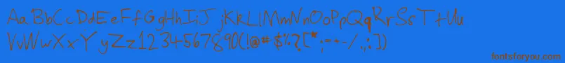 fuente Slevdog2 – Fuentes Marrones Sobre Fondo Azul
