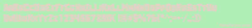 Rodchenkoinlinec Font – Pink Fonts on Green Background