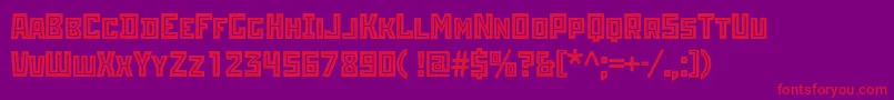 Rodchenkoinlinec Font – Red Fonts on Purple Background