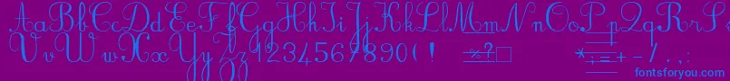 Bvrondno Font – Blue Fonts on Purple Background