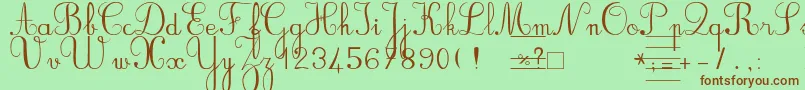 Bvrondno Font – Brown Fonts on Green Background