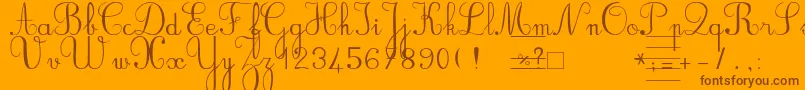 Bvrondno Font – Brown Fonts on Orange Background