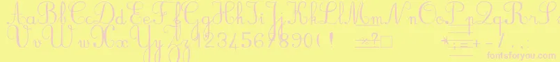 Bvrondno Font – Pink Fonts on Yellow Background
