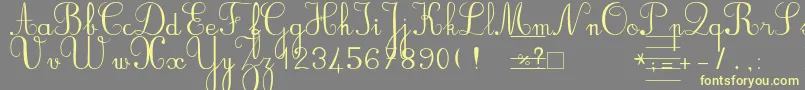 Bvrondno Font – Yellow Fonts on Gray Background