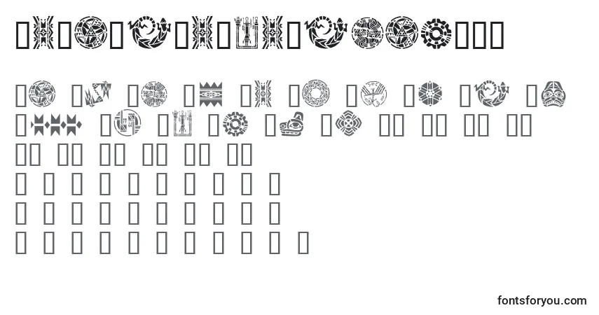Schriftart GeNativeAmericanArt – Alphabet, Zahlen, spezielle Symbole